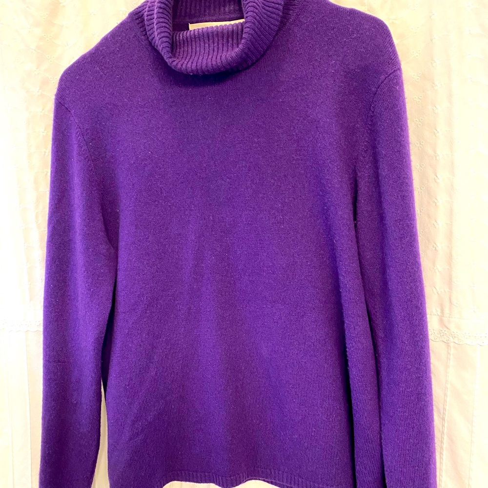 Pursuits LTD 100% cashmere turtleneck, size L. $40. Plus postage.